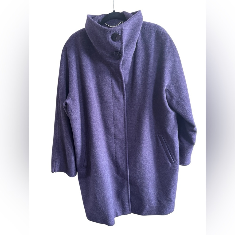 Ellen Tracy Wool Angora Plum Coat 20W